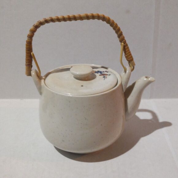 Vintage Ceramic Armbee Teapot Set-Cherry Blossom-Sakura-Bamboo Handle-5 PC - Picture 4 of 16